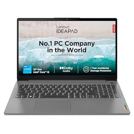 Lenovo IdeaPad 3 12th Gen Intel Core i3-1215U 15 Inch (39.65cm) FHD Thin & Light Laptop (16GB/512GB SSD/Windows 11/Office 2021/1Yr ADP Free/3months Game Pass/Arctic Grey/1.63Kg), 82RK017RIN